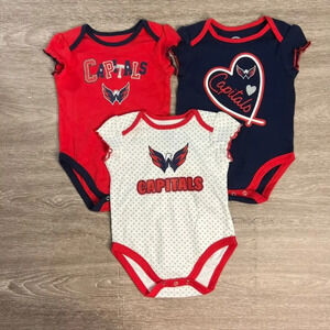 NHL Capitals Red, Navy, and White Bodysuits